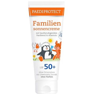 PaediProtect Family Protector solar SPF 50+ 200 ml, protección solar para bebés, niños y adultos, sin perfume, vegano PaediProtect Family Protector solar SPF 50+ 200 ml, protección solar para bebés, niños y adultos, sin perfume, vegano