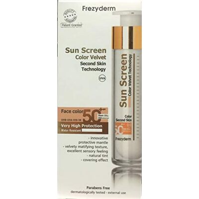 FREZYDERM color velvet 50+ sun screen sunscreen second skin technology, 50ml by FREZYDERM color velvet 50+ sun screen sunscreen second skin technology, 50ml by