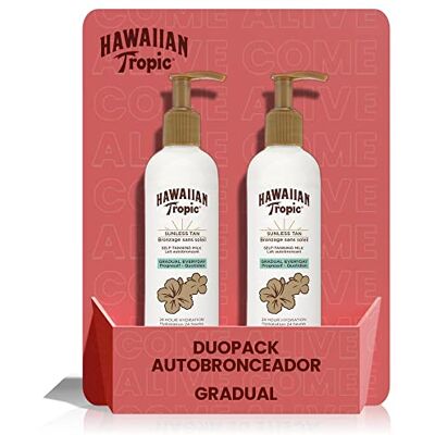 HAWAIIAN Tropic Autobronceador Duopack Espuma Mousse Autobronceadora Gradual 290 ml Color Crema 2 unidades HAWAIIAN Tropic Autobronceador Duopack Espuma Mousse Autobronceadora Gradual 290 ml Color Crema 2 unidades