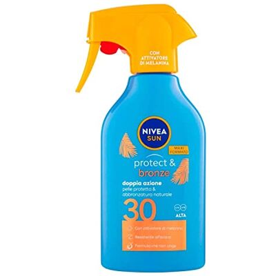 Sun Maxi Crema Solar Spray Protect & Bronze FP 30 270 ml, Bronceado Dorado, Intenso y Uniforme, Protección Solar 30 en Práctico Bote en Spray Sun Maxi Crema Solar Spray Protect & Bronze FP 30 270 ml, Bronceado Dorado, Intenso y Uniforme, Protección Solar 30 en Práctico Bote en Spray