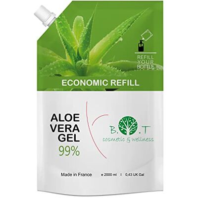 B.O.T cosmetic & wellness Gel Aloe Vera Puro Organico Lanzarote Aloe Vera Cara, Cuerpo y Cabello. Gel Hidratante Depilacion, Afeitado, Sol, Laser, Tatuaje. Cicatrizante y Limpiador 2000 ml 2 L B.O.T cosmetic & wellness Gel Aloe Vera Puro Organico Lanzarote Aloe Vera Cara, Cuerpo y Cabello. Gel Hidratante Depilacion, Afeitado, Sol, Laser, Tatuaje. Cicatrizante y Limpiador 2000 ml 2 L