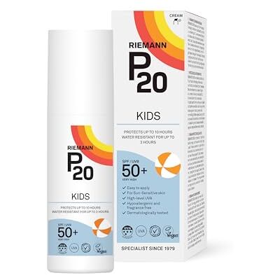 P20 ® Crema Solar Niños Protector solar para niños spf 50 muy alta y resistente al agua para una protección fiable frente a los rayos UVA y UVB Formato Crema 100 Ml P20 ® Crema Solar Niños Protector solar para niños spf 50 muy alta y resistente al agua para una protección fiable frente a los rayos UVA y UVB Formato Crema 100 Ml