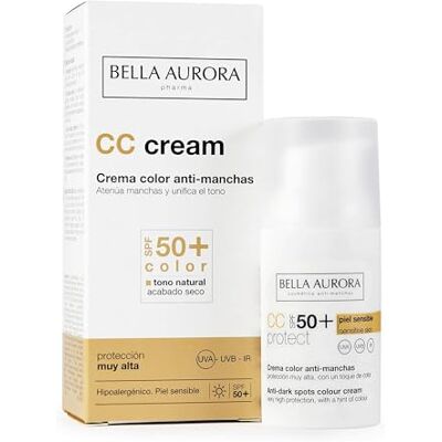 Crema de Color SPF50+ para Piel Sensible - Bella Aurora - 50ml Crema de Color SPF50+ para Piel Sensible - Bella Aurora - 50ml