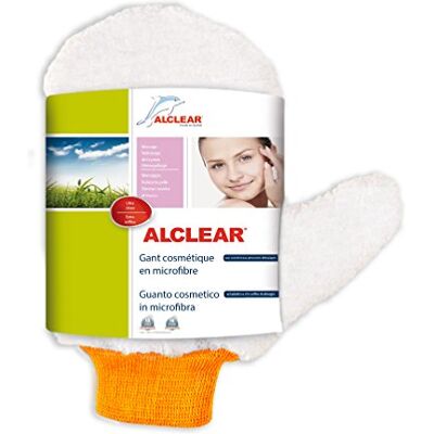 ALCLEAR Guante cosmético (Microfibra, 15 x 22 cm), Color Blanco ALCLEAR Guante cosmético (Microfibra, 15 x 22 cm), Color Blanco