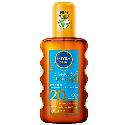 NIVEA Aceite solar SUN Protect & Bronze SPF 20, 200 ml NIVEA Aceite solar SUN Protect & Bronze SPF 20, 200 ml