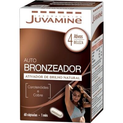 JUVAMINE Autobronceador Activador de Brillo Natural 60 Cápsulas 1 Mes 4 Activos Belleza Bronceado Uniforme y Luminoso Preparación de la piel Prolongar el bronceado Carotenoides JUVAMINE Autobronceador Activador de Brillo Natural 60 Cápsulas 1 Mes 4 Activos Belleza Bronceado Uniforme y Luminoso Preparación de la piel Prolongar el bronceado Carotenoides