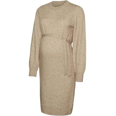 MAMALICIOUS Noos Cubeta de Melamina L/S Abk Knit Dress A Vestido Mujer (Pack de 1) MAMALICIOUS Noos Cubeta de Melamina L/S Abk Knit Dress A Vestido Mujer (Pack de 1)