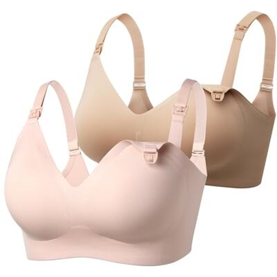 momcozy YN21 Sujetador Lactancia sin Costuras de Ultra Cómodo Sujetador sin Aros y Acolchado de Forma Natural, Suave para Embarazo, Lactancia, Dormir y Uso Cotidiano momcozy YN21 Sujetador Lactancia sin Costuras de Ultra Cómodo Sujetador sin Aros y Acolchado de Forma Natural, Suave para Embarazo, Lactancia, Dormir y Uso Cotidiano