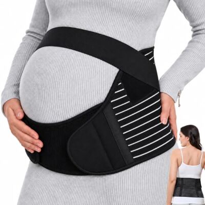 NEOtech Care Cinturón de maternidad Apoyo durante el embarazo banda para abdomen/cintura/espalda, faja de premamá para el vientre (Negro, S) NEOtech Care Cinturón de maternidad Apoyo durante el embarazo banda para abdomen/cintura/espalda, faja de premamá para el vientre (Negro, S)