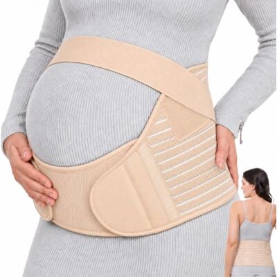 NEOtech Care Cinturón de maternidad Apoyo durante el embarazo banda para abdomen/cintura/espalda, faja de premamá para el vientre (Beige, L) NEOtech Care Cinturón de maternidad Apoyo durante el embarazo banda para abdomen/cintura/espalda, faja de premamá para el vientre (Beige, L)