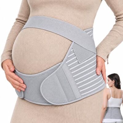 NEOtech Care Cinturón de maternidad Apoyo durante el embarazo banda para abdomen/cintura/espalda, faja de premamá para el vientre (Gris, M) NEOtech Care Cinturón de maternidad Apoyo durante el embarazo banda para abdomen/cintura/espalda, faja de premamá para el vientre (Gris, M)
