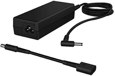 HP Cargador para Portátil de 90 W (Conector de Ángulo recto 90° , Adaptador de CA, Tecnología de Pin Inteligente) Negro