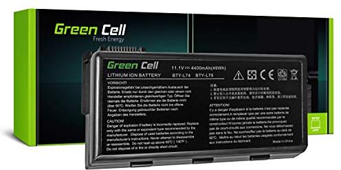 Green Cell® Standard Serie BTY-L74 BTY-L75 Batería para MSI CR500 CR600 CR610 CR620 CR630 CR700 CR720 CX500 CX600 CX605 CX620 CX700 GE700 A6000 A6200 Ordenador (6 Celdas 4400mAh 11.1V Negro)