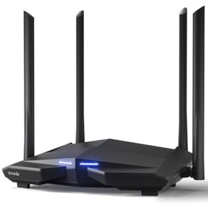 Tenda AC10 AC1200 Router WiFi inalámbrico Gigabit, Doble Banda 5GHz 867 Mbps 2, 4 GB 300 Mbps, Gaming, Beamforming +, 4 Antenas 5 dBi, 4 Puertos LAN Gigabit, Dedicado para fibra de 200 MB y superior Tenda AC10 AC1200 Router WiFi inalámbrico Gigabit, Doble Banda 5GHz 867 Mbps 2, 4 GB 300 Mbps, Gaming, Beamforming +, 4 Antenas 5 dBi, 4 Puertos LAN Gigabit, Dedicado para fibra de 200 MB y superior