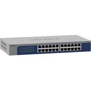 Netgear Switch de 24 Puertos Gigabit Ethernet no gestionable (GS524): Montaje de sobremesa, en Pared o en Bastidor y protección de por Vida Limitada Netgear Switch de 24 Puertos Gigabit Ethernet no gestionable (GS524): Montaje de sobremesa, en Pared o en Bastidor y protección de por Vida Limitada