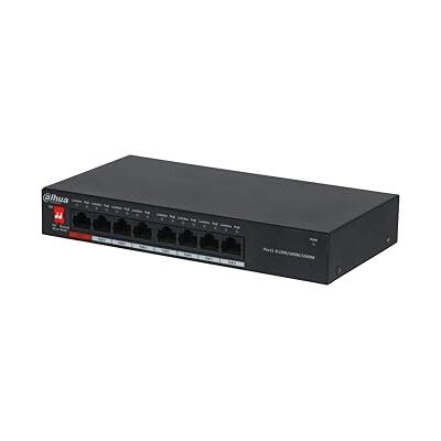 Dahua Conmutador Ethernet Gigabit PoE de 8 Puertos V2 Version PFS3008-8GT-96-V2 Dahua Conmutador Ethernet Gigabit PoE de 8 Puertos V2 Version PFS3008-8GT-96-V2