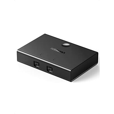 UGREEN Conmutador USB 2.0 2 en 1, 2 Entradas y 1 Salida, con 2 Cables para Compartir Dispositivos como Teclado, Ratón, Memorias, Disco Duro, Impresora, Escáner UGREEN Conmutador USB 2.0 2 en 1, 2 Entradas y 1 Salida, con 2 Cables para Compartir Dispositivos como Teclado, Ratón, Memorias, Disco Duro, Impresora, Escáner