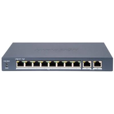 Hikvision Switch DS-3E0310P-E/M(B) 8X PoE 10/100 Mbps 2X Gigabit RJ45 Hikvision Switch DS-3E0310P-E/M(B) 8X PoE 10/100 Mbps 2X Gigabit RJ45