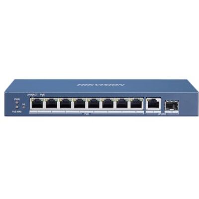 Hikvision DS-3E0510P-E Conmutador No Gestionado 8 Puertos RJ45 Gigabit Poe + 1 Puerto Uplink Gigabit RJ45 + 1 Puerto Uplink Gigabit SFP Hikvision DS-3E0510P-E Conmutador No Gestionado 8 Puertos RJ45 Gigabit Poe + 1 Puerto Uplink Gigabit RJ45 + 1 Puerto Uplink Gigabit SFP
