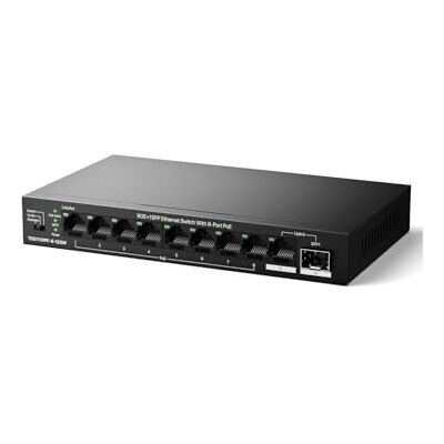 Switch de Red Tenda TEG1110PF-8-120W - 8 Puertos Gigabit PoE, No gestionado Switch de Red Tenda TEG1110PF-8-120W - 8 Puertos Gigabit PoE, No gestionado