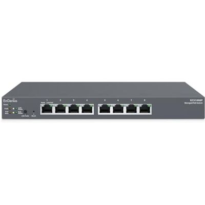 EnGenius ECS1008P Cloud Managed Gigabit 55W 8-Port PoE Switch EnGenius ECS1008P Cloud Managed Gigabit 55W 8-Port PoE Switch