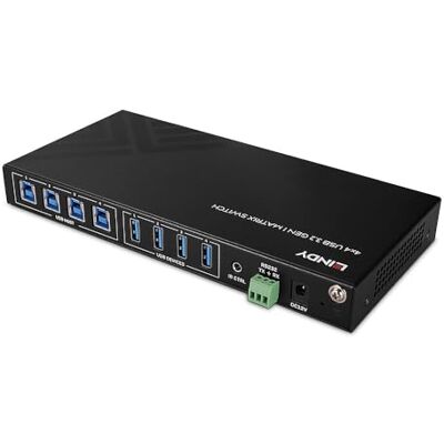 LINDY Conmutador de matriz USB 3.2 Gen 1 4x4 LINDY Conmutador de matriz USB 3.2 Gen 1 4x4