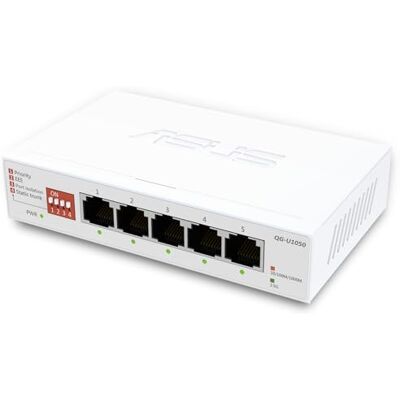 Asus QG-U1050 Switch no gestionable de 5 Puertos y 2,5G, 4 Modos Inteligentes, hub de Redes domésticas, Separador Ethernet, Plug and Play, fácil configuración, Funcionamiento silencioso Asus QG-U1050 Switch no gestionable de 5 Puertos y 2,5G, 4 Modos Inteligentes, hub de Redes domésticas, Separador Ethernet, Plug and Play, fácil configuración, Funcionamiento silencioso