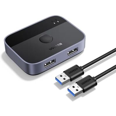 UGREEN KVM 5Gbps Switch USB 3.0 2 Entradas 2 Salidas Conmutador UGREEN KVM 5Gbps Switch USB 3.0 2 Entradas 2 Salidas Conmutador