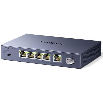 UGREEN 2.5G Switch Ethernet 5X2.5G Puertos+1X10G SFP+ (6 Puertos) UGREEN 2.5G Switch Ethernet 5X2.5G Puertos+1X10G SFP+ (6 Puertos)