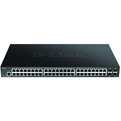 D-Link DGS-1250-52XMP/E Switch 52 Puertos PoE Gigabit Gestionable Layer 2/3 (48x Base-T PoE, 4X 10G SFP+) Solo Cable de alimentación de la UE D-Link DGS-1250-52XMP/E Switch 52 Puertos PoE Gigabit Gestionable Layer 2/3 (48x Base-T PoE, 4X 10G SFP+) Solo Cable de alimentación de la UE