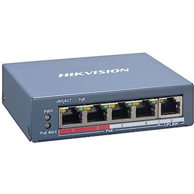 Hikvision DS-3E0310HP-E -Smart Switch 4 Puertos PoE 100 Mbps + 1 Puerto 100 Mbps. Hikvision DS-3E0310HP-E -Smart Switch 4 Puertos PoE 100 Mbps + 1 Puerto 100 Mbps.