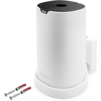 Mobilefox Soporte de pared para router WiFi TP-Link AC1900 Deco S7, 1 unidad con gestión de cables Mobilefox Soporte de pared para router WiFi TP-Link AC1900 Deco S7, 1 unidad con gestión de cables