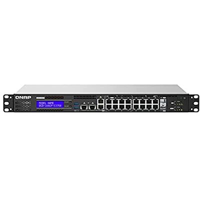 QNAP QgD-1602p Switch Smart 4 X 100/1000/2.5g (poe++) + 4 X 100/1000/2.5g (poe+) + 8 X 10/100/1000 (poe+) + 2 X 10 Gigabit Sfp+ An Rack Monti QNAP QgD-1602p Switch Smart 4 X 100/1000/2.5g (poe++) + 4 X 100/1000/2.5g (poe+) + 8 X 10/100/1000 (poe+) + 2 X 10 Gigabit Sfp+ An Rack Monti