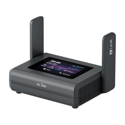 GL.iNet Slate 7 Pro (GL-BE10000) Router Wi-Fi 7 Viaje, 6GHz, 2,5G, OpenWrt Wi-Fi 7 tribanda con 6GHz 5764Mbps, MLO mantiene videollamadas estables en hoteles y aeropuertos concurridos GL.iNet Slate 7 Pro (GL-BE10000) Router Wi-Fi 7 Viaje, 6GHz, 2,5G, OpenWrt Wi-Fi 7 tribanda con 6GHz 5764Mbps, MLO mantiene videollamadas estables en hoteles y aeropuertos concurridos