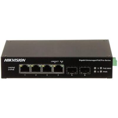 Hikvision PoE DS-3T0506HP-E-HS Switch (Negro) Hikvision PoE DS-3T0506HP-E-HS Switch (Negro)