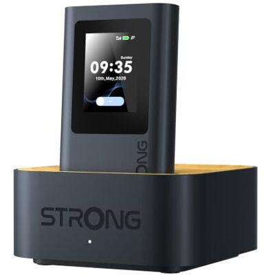 Strong 5G+ HOPI Router 5G Portátil eSIM, WiFi 6 Doble Banda, Base AX3000 Strong 5G+ HOPI Router 5G Portátil eSIM, WiFi 6 Doble Banda, Base AX3000