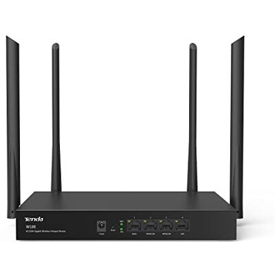 Tenda W18E Gigabit Wireless Router Wi-Fi de Doble Banda AC1200 Inalámbrico, 4 Puertos Gigabit, 4 Antenas 4 * 5dBi, 2.4GHZ / 5GHz, Modo de Punto de Acceso, 3 WAN / 3 LAN, Capacidad para 50 Usuarios Tenda W18E Gigabit Wireless Router Wi-Fi de Doble Banda AC1200 Inalámbrico, 4 Puertos Gigabit, 4 Antenas 4 * 5dBi, 2.4GHZ / 5GHz, Modo de Punto de Acceso, 3 WAN / 3 LAN, Capacidad para 50 Usuarios