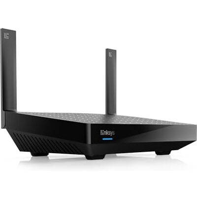 Linksys Classic Micro Router Pro 6 Router WiFi 6 de malla de doble banda (AX5400) Router inalámbrico Gigabit para juegos con velocidad de hasta 5400 Mbps, cobertura de 250 m² y soporta más de 35 Linksys Classic Micro Router Pro 6 Router WiFi 6 de malla de doble banda (AX5400) Router inalámbrico Gigabit para juegos con velocidad de hasta 5400 Mbps, cobertura de 250 m² y soporta más de 35