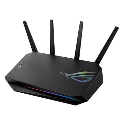 Asus ROG Strix GS-AX3000 Router Wi-Fi 6 de Doble Banda para Gaming, Compatible con PS5 y Juegos móviles, VPN Fusion, Instant Guard, Gear Accelerator, Puerto de Gaming, QoS Adaptable y Aura RGB Asus ROG Strix GS-AX3000 Router Wi-Fi 6 de Doble Banda para Gaming, Compatible con PS5 y Juegos móviles, VPN Fusion, Instant Guard, Gear Accelerator, Puerto de Gaming, QoS Adaptable y Aura RGB