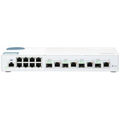 QNAP QSW-M408-4C QSW-M408-4C, 8 Port 1Gbps, 4 Port 10G SFP+/ NBASE-T Combo, Web Management Switch QNAP QSW-M408-4C QSW-M408-4C, 8 Port 1Gbps, 4 Port 10G SFP+/ NBASE-T Combo, Web Management Switch