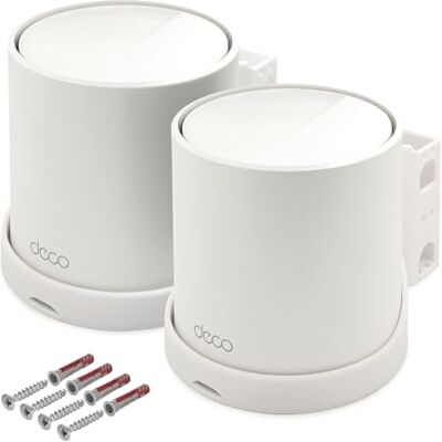 Mobilefox Soporte de pared para router TP-Link Deco X50 AX3000 de malla, 1 unidad Mobilefox Soporte de pared para router TP-Link Deco X50 AX3000 de malla, 1 unidad