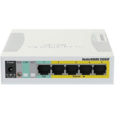 MikroTik CSS106-1G-4P-1S RB260GSP Switch 5XGB 1XSF MikroTik CSS106-1G-4P-1S RB260GSP Switch 5XGB 1XSF