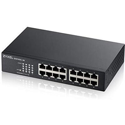 Switch de red Zyxel GS1100-16 - 16 puertos - Negro Switch de red Zyxel GS1100-16 - 16 puertos - Negro