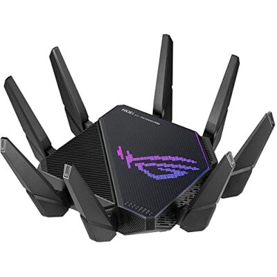 Asus ROG Rapture GT-AX11000 Pro Router Gaming WiFi 6 Extensible de Triple Banda, Puertos 10G y 2.5G, RangeBoost Plus, Triple Nivel de aceleración de Juegos, Seguridad de Red, AiMesh Asus ROG Rapture GT-AX11000 Pro Router Gaming WiFi 6 Extensible de Triple Banda, Puertos 10G y 2.5G, RangeBoost Plus, Triple Nivel de aceleración de Juegos, Seguridad de Red, AiMesh