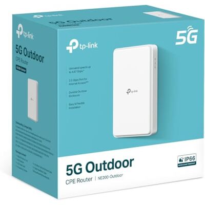 TP-Link Enrutador inalámbrico, , router, 4G, 5G, NE200-OUTDOOR TP-Link Enrutador inalámbrico, , router, 4G, 5G, NE200-OUTDOOR
