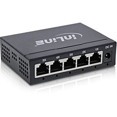 InLine Gigabit Netzwerk Switch 5-Port, 1GBit/s, Lüfterlos InLine Gigabit Netzwerk Switch 5-Port, 1GBit/s, Lüfterlos