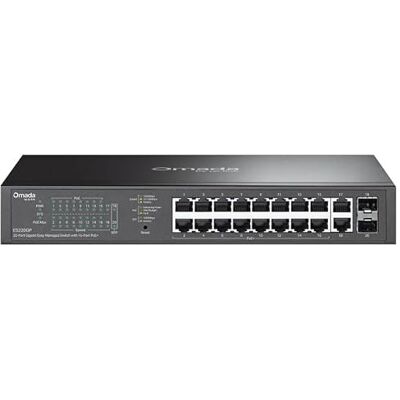 TP-Link 20-PORT 1G EASY MANAGED SWITCH 16-P POE+ STEEL CASE AND FANLESS TP-Link 20-PORT 1G EASY MANAGED SWITCH 16-P POE+ STEEL CASE AND FANLESS