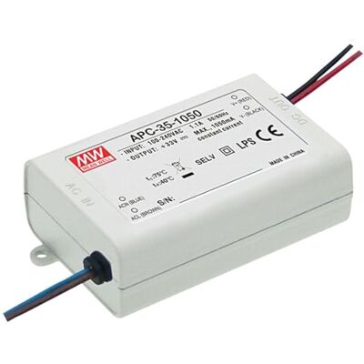 MEAN WELL LED Fuente de alimentación 35W 15-50V 700mA ; MeanWell, APC-35-700 ; cor const MEAN WELL LED Fuente de alimentación 35W 15-50V 700mA ; MeanWell, APC-35-700 ; cor const