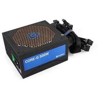 CoolBox Core-G 500W Fuente de alimentación PC 500W, 80 Plus Gold, Intel ATX12V v2.3, Full Range 100-240 Vac, PFC Activo, Ventilador 140mm Termorregulado CoolBox Core-G 500W Fuente de alimentación PC 500W, 80 Plus Gold, Intel ATX12V v2.3, Full Range 100-240 Vac, PFC Activo, Ventilador 140mm Termorregulado