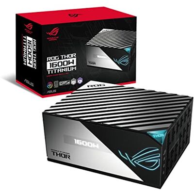 Asus ROG Thor 1600W Titanium Fuente de alimentación Modular (1600 Watios, 80+ Titanium, Lambda A++, MOSFETs de nitruro de galio, Disipadores ROG, Ventilador 135mm PWM, 0dB, Panel OLED) Asus ROG Thor 1600W Titanium Fuente de alimentación Modular (1600 Watios, 80+ Titanium, Lambda A++, MOSFETs de nitruro de galio, Disipadores ROG, Ventilador 135mm PWM, 0dB, Panel OLED)